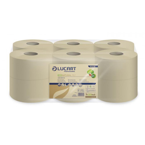 Lucart Toalettpapír 2 rétegű 19cm 160m EcoNatural 19 J havanna barna 812276