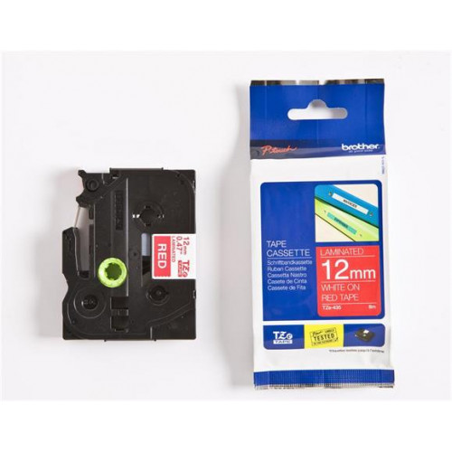 Brother Feliratozógép szalag 12mmx8m TZe-435 piros-fehér