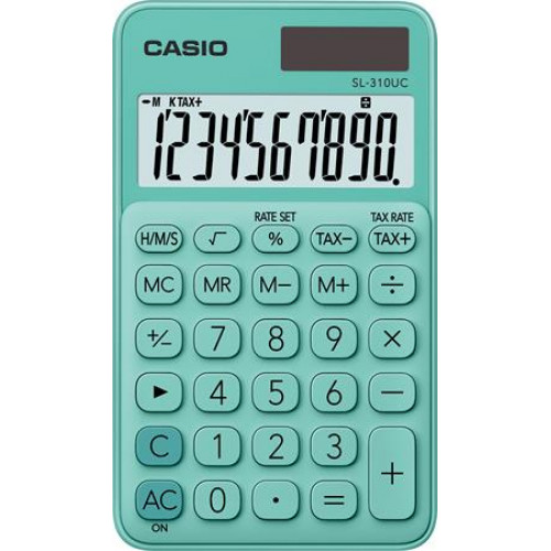 Casio Zsebszámológép 10 számjegy SL 310 zöld