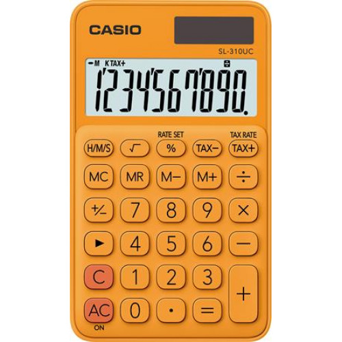 Casio Zsebszámológép 10 számjegy SL 310 narancs