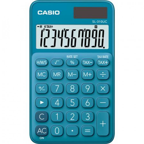 Casio Zsebszámológép 10 számjegy SL 310 kék