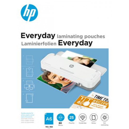 HP Meleglamináló fólia 80 mikron A6 fényes 25db Everyday