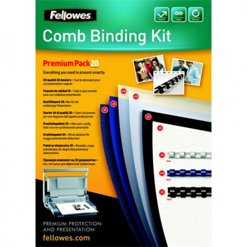 Fellowes Kezdőcsomag műanyag spirálozáshoz prémium 20 dokumentum bekötéséhez