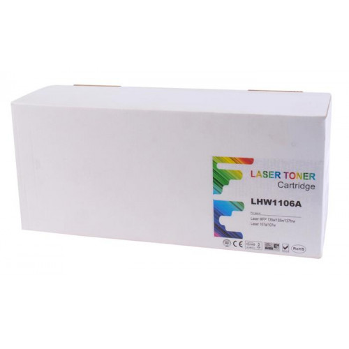 Tender W1106A Lézertoner new chip fekete 1k