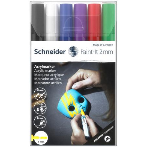 Schneider Akril marker készlet 2mm Paint-It 310 6 különböző szín