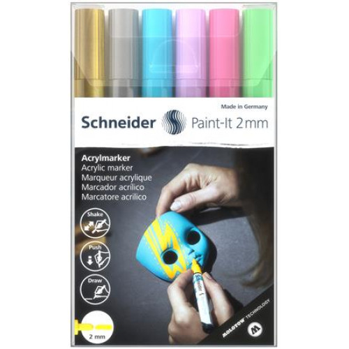 Schneider Akril marker készlet 2mm Paint-It 310 6 különböző szín
