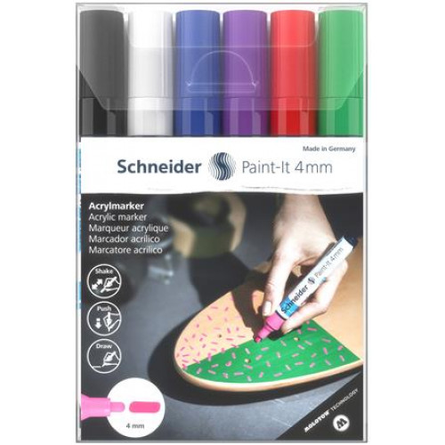 Schneider Akril marker készlet 4mm Paint-It 320 6 különböző szín