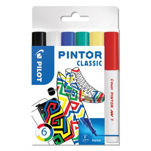Pilot Dekormarker készlet 1mm Pintor F 6 különböző klasszikus szín