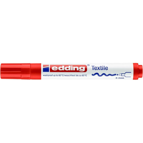 Edding Textilmarker 2-3mm kúpos 4500 piros