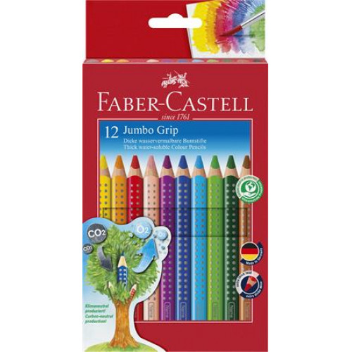 Faber-Castell Színes ceruza készlet háromszögletű Jumbo Grip 12 különböző szín
