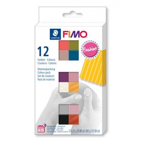 Fimo Gyurma készlet 12x25g égethető Soft Fashion 12 különböző szín