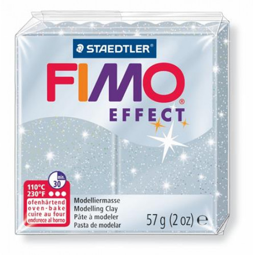 Fimo Gyurma 57g égethető Effect csillámos ezüst