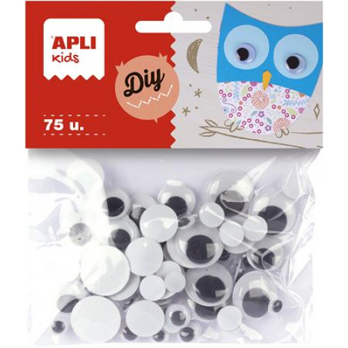 Apli Mozgó szem kör Creative fekete-fehér