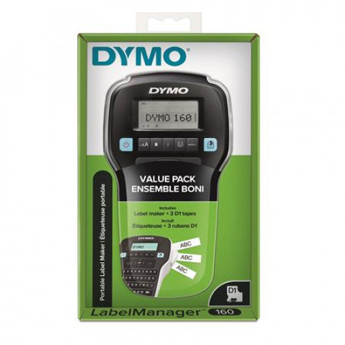 Dymo Elektromos feliratozógép LM 160 fekete + 3db D1 szalag