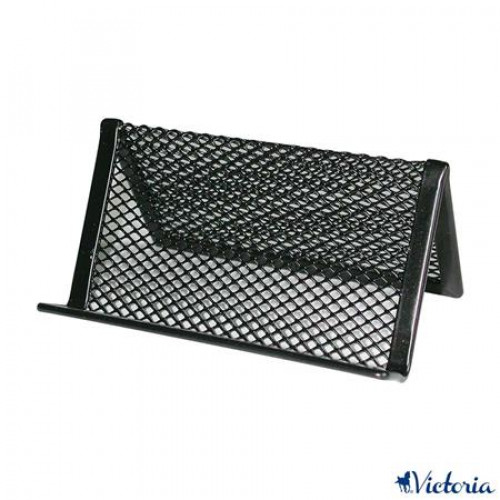 Névjegytartó fémhálós fekete