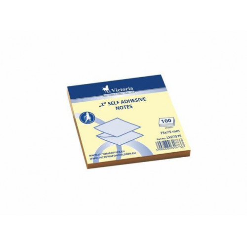 Victoria Öntapadó jegyzettömb Z 75x75mm 100lap sárga