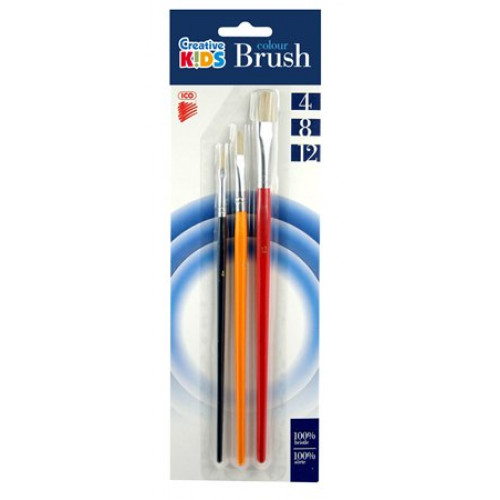 Ico Ecsetkészlet lapos no. 4-8-12 fa