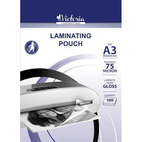 Victoria Meleglamináló fólia 75 mikron A3 fényes