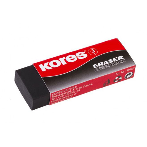 Kores Radír KE-20 fekete