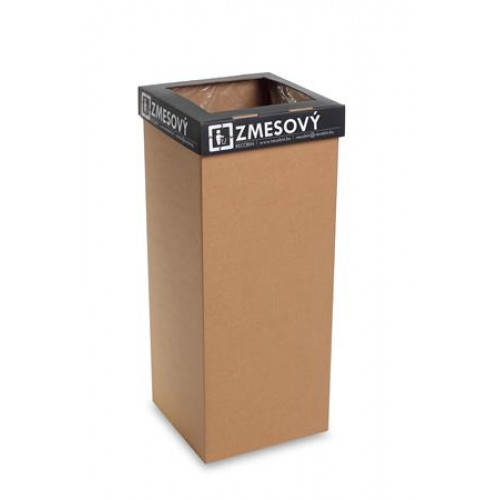 Recobin Szelektív hulladékgyűjtő újrahasznosított szlovák felirat 50L Office fekete