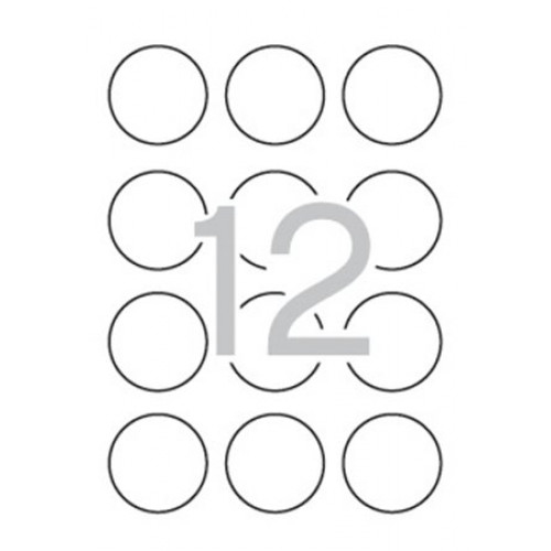 Apli Etikett 60mm kör színes neon sárga 240 etikett/csomag