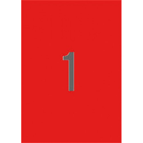 Apli Etikett 210x297mm színes neon piros 20 etikett/csomag