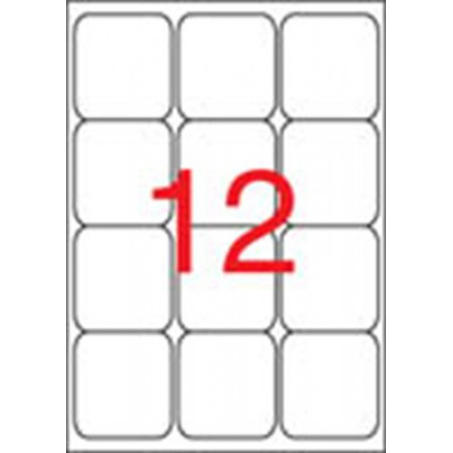 Apli Etikett 63,5x72mm kerekített sarkú 1200 etikett/csomag