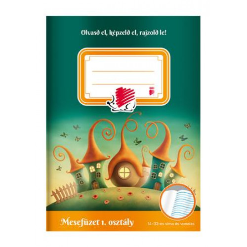 Ico Olvasónapló tűzött A5 32 lap 1. osztály Süni Mesefüzet
