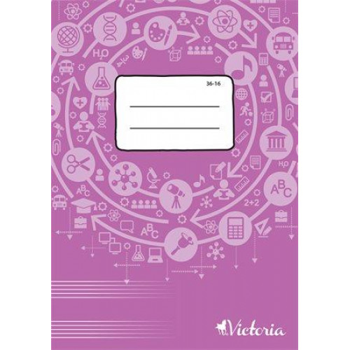 Victoria Füzet tűzött A5 hangjegy 16lap Circle 36-16