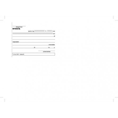 Victoria Nyugta átvételi elismervény 50x3 A6 B.13-67