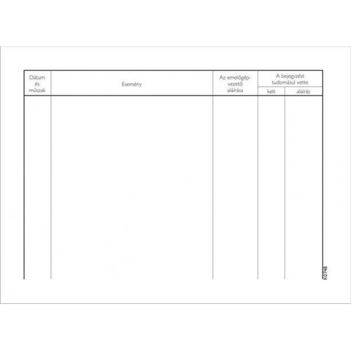 Victoria Emelőgépnapló 25lap A5