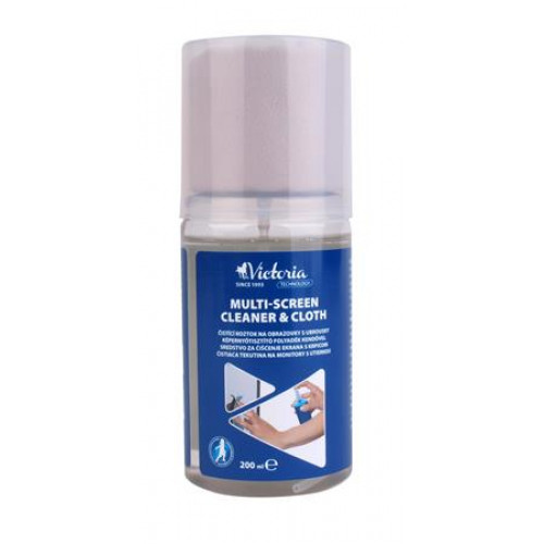 Victoria Tisztítófolyadék képernyőhöz pumpás kendővel 200ml
