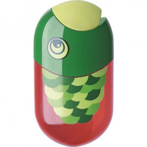 Faber-Castell Hegyező és radír kétlyukú tartályos hal minta