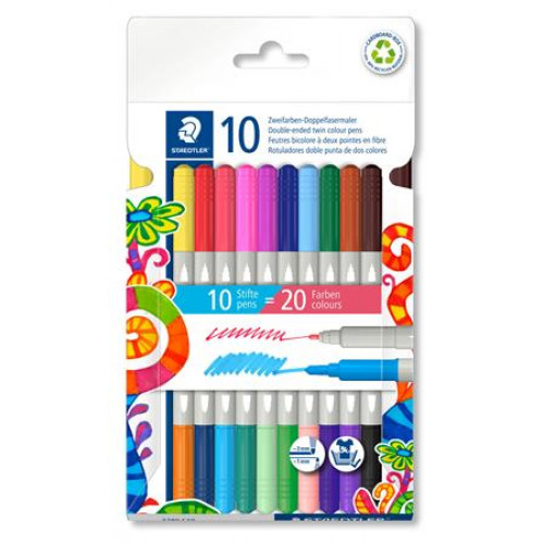 Staedtler Rostirón készlet 1/3mm kétvégű 3280 20 különböző szín