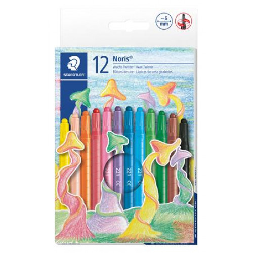 Staedtler Zsírkréta csavarós Noris 221 12 különböző szín