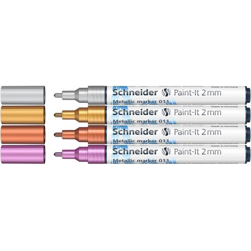 Schneider Akril marker készlet 2mm Paint-It 011 4 különböző metálfényű szín