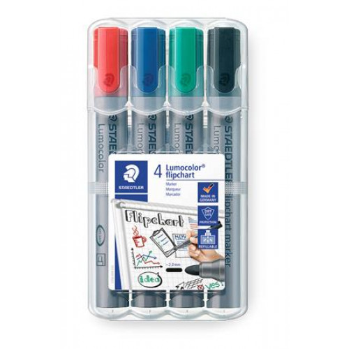 Staedtler Flipchart marker 2mm kúpos Lumocolor 356 4 különböző szín
