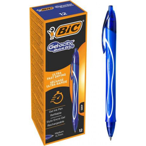 Bic Zseléstoll 0,3mm nyomógombos Gel-ocity Quick Dry kék
