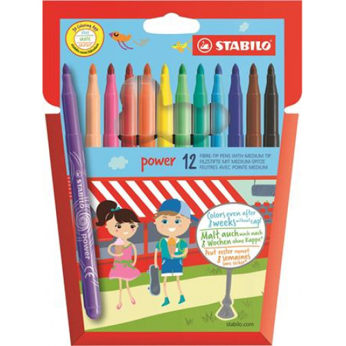 Stabilo Filctoll készlet 2mm Power 12 különböző szín