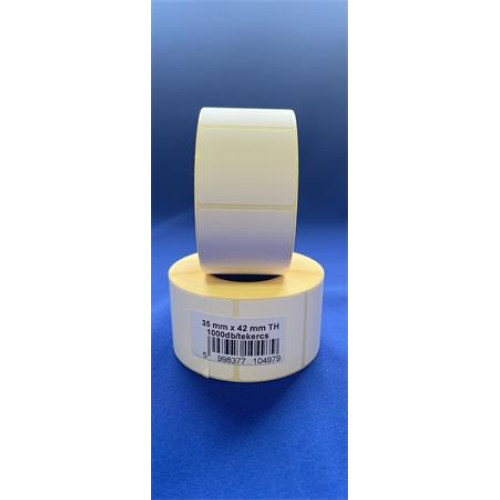 Etikett thermo 35x42mm 1000 etikett/tekercs fehér