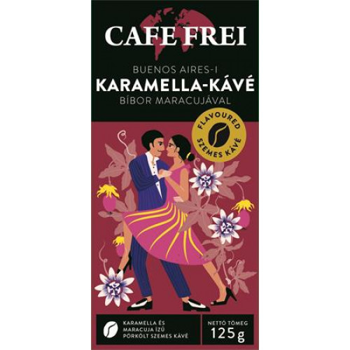 Cafe Frei Kávé pörkölt szemes 125g Buenos Aires-i karamella bíbor maracujával