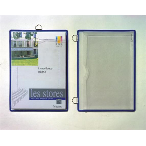 Tarifold Prospektustartó fém tartófüllel függő A4 fekvő kék