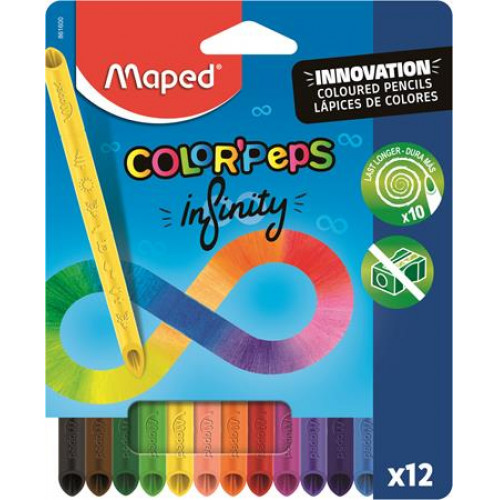 Maped Színes ceruza készlet háromszögletű Color`Peps INFINITY 12 különböző szín