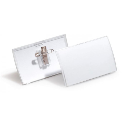 Durable Névkitűző csíptetővel és tűvel PP 54x90mm Click Fold