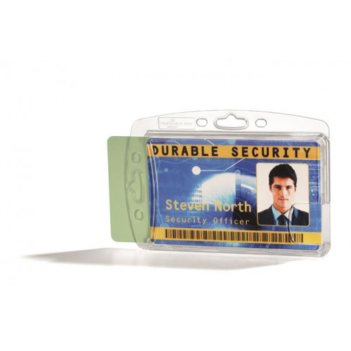 Durable Azonosítókártya-tartó 2 kártyához zárt ENCLOSED áttetsző
