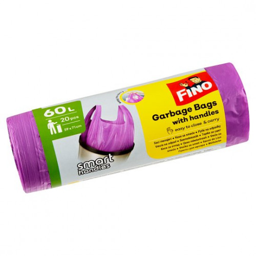 FINO Szemeteszsák 60l köthető füles SmartHandles 20db