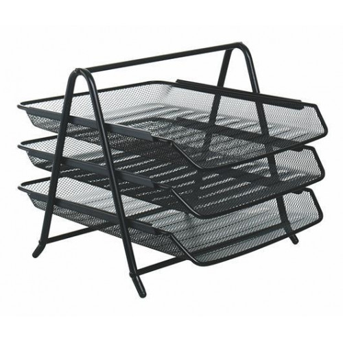 Irattálca fémhálós 3 részes fekete