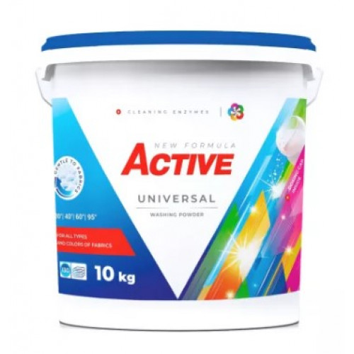 Active Mosópor 10kg Universal 130 mosáshoz-vödrös